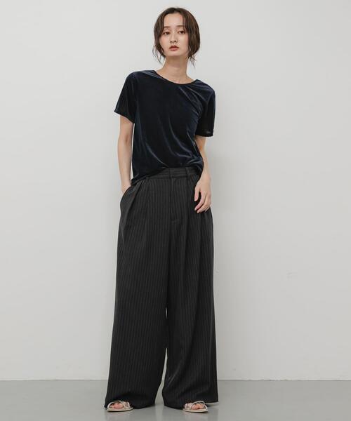 SENSE OF PLACE by URBAN RESEARCH(センスオブプレイスバイアーバンリサーチ)の「2WAYシシュウベロアTシャツ(Tシャツ/カットソー・レディース・ブラウン/ネイビー/ピンク・ONE)」の16枚目の写真