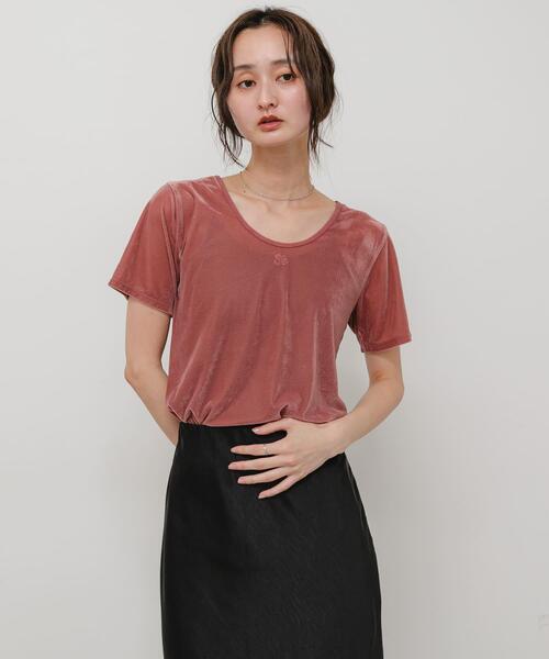SENSE OF PLACE by URBAN RESEARCH(センスオブプレイスバイアーバンリサーチ)の「2WAYシシュウベロアTシャツ(Tシャツ/カットソー・レディース・ブラウン/ネイビー/ピンク・ONE)」の22枚目の写真