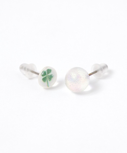 tiny tiny（ティニーティニー）の「クローバーピアスSET[tiny tiny(ティニーティニー)]（ピアス（両耳用）・レディース・その他/パープル・0）」の3枚目の写真