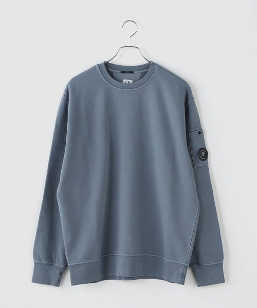 C.P. COMPANY(シーピーカンパニー)の「C.P.Company / シーピーカンパニー BRSHD EMRZD D.FLC CRWNCK LNS(スウェット・メンズ・チャコールグレー/ブルー・MEDIUM/LARGE)」の2枚目の写真