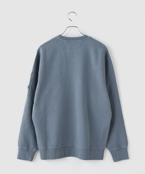C.P. COMPANY(シーピーカンパニー)の「C.P.Company / シーピーカンパニー BRSHD EMRZD D.FLC CRWNCK LNS(スウェット・メンズ・チャコールグレー/ブルー・MEDIUM/LARGE)」の3枚目の写真
