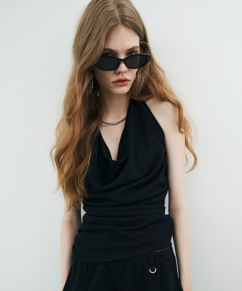 JOSE MOON(ジョゼムーン)の「DRAPE BIO CUTSEW/ドレープバイオカットソー(Tシャツ/カットソー・レディース・ブラック/グレー/ホワイト・FREE)」の4枚目の写真
