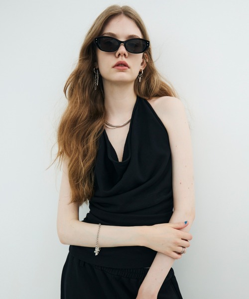 JOSE MOON(ジョゼムーン)の「DRAPE BIO CUTSEW/ドレープバイオカットソー(Tシャツ/カットソー・レディース・ブラック/グレー/ホワイト・FREE)」の5枚目の写真