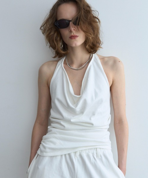 JOSE MOON(ジョゼムーン)の「DRAPE BIO CUTSEW/ドレープバイオカットソー(Tシャツ/カットソー・レディース・ブラック/グレー/ホワイト・FREE)」の14枚目の写真