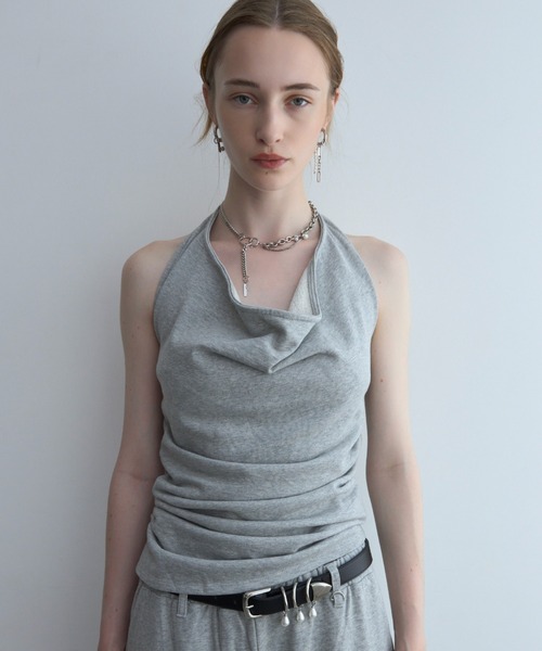 JOSE MOON(ジョゼムーン)の「DRAPE BIO CUTSEW/ドレープバイオカットソー(Tシャツ/カットソー・レディース・ブラック/グレー/ホワイト・FREE)」の19枚目の写真