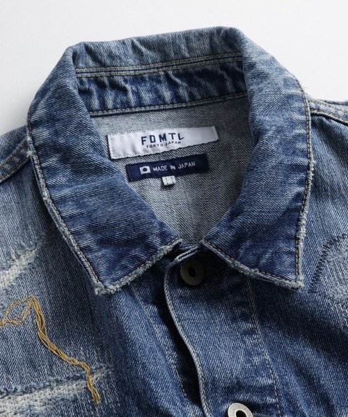 FDMTL（ファンダメンタル）の「FDMTL/ファンダメンタル/ASYMMETRY DENIM JACKET 10YR WASH（デニムジャケット・メンズ・インディゴブルー・4/3/2/1）」の5枚目の写真
