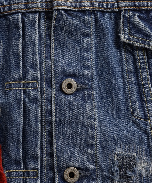 FDMTL（ファンダメンタル）の「FDMTL/ファンダメンタル/ASYMMETRY DENIM JACKET 10YR WASH（デニムジャケット・メンズ・インディゴブルー・4/3/2/1）」の6枚目の写真