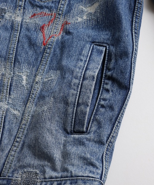 FDMTL（ファンダメンタル）の「FDMTL/ファンダメンタル/ASYMMETRY DENIM JACKET 10YR WASH（デニムジャケット・メンズ・インディゴブルー・4/3/2/1）」の10枚目の写真
