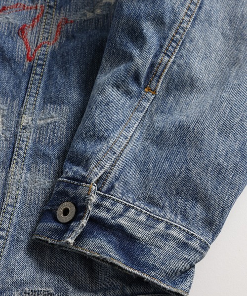 FDMTL（ファンダメンタル）の「FDMTL/ファンダメンタル/ASYMMETRY DENIM JACKET 10YR WASH（デニムジャケット・メンズ・インディゴブルー・4/3/2/1）」の11枚目の写真