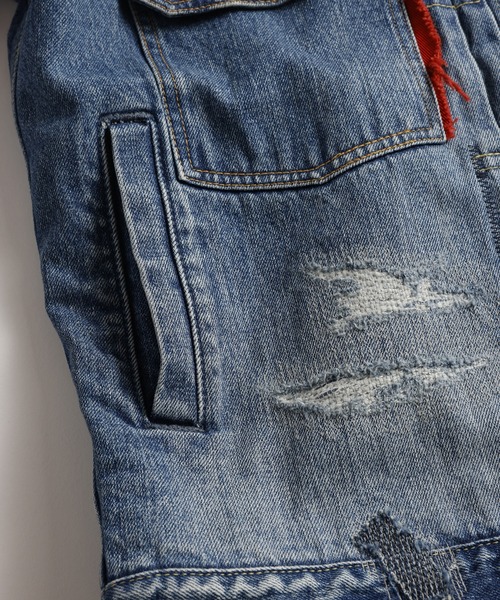 FDMTL（ファンダメンタル）の「FDMTL/ファンダメンタル/ASYMMETRY DENIM JACKET 10YR WASH（デニムジャケット・メンズ・インディゴブルー・4/3/2/1）」の12枚目の写真