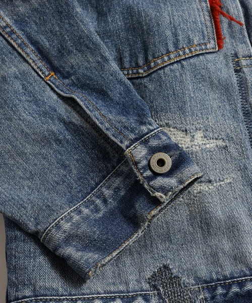 FDMTL（ファンダメンタル）の「FDMTL/ファンダメンタル/ASYMMETRY DENIM JACKET 10YR WASH（デニムジャケット・メンズ・インディゴブルー・4/3/2/1）」の13枚目の写真