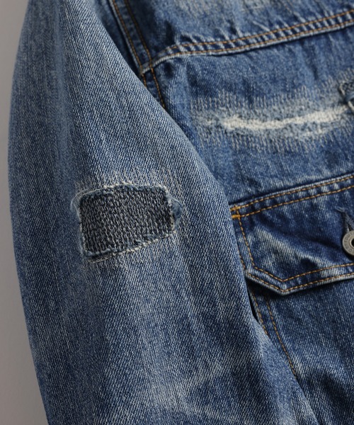 FDMTL（ファンダメンタル）の「FDMTL/ファンダメンタル/ASYMMETRY DENIM JACKET 10YR WASH（デニムジャケット・メンズ・インディゴブルー・4/3/2/1）」の14枚目の写真