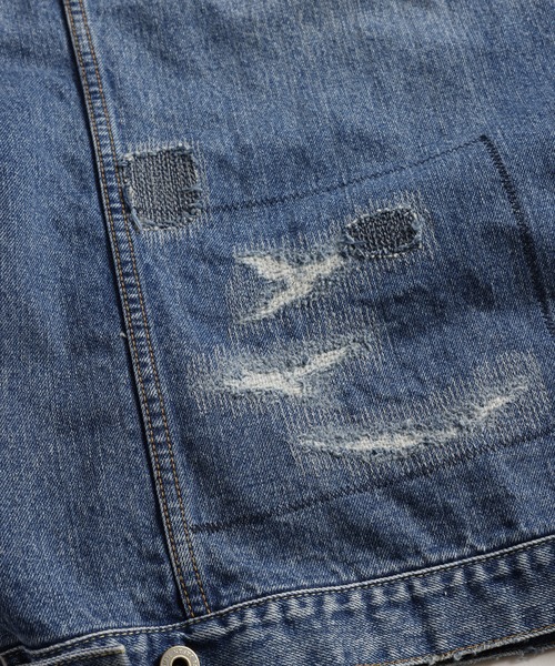 FDMTL（ファンダメンタル）の「FDMTL/ファンダメンタル/ASYMMETRY DENIM JACKET 10YR WASH（デニムジャケット・メンズ・インディゴブルー・4/3/2/1）」の16枚目の写真