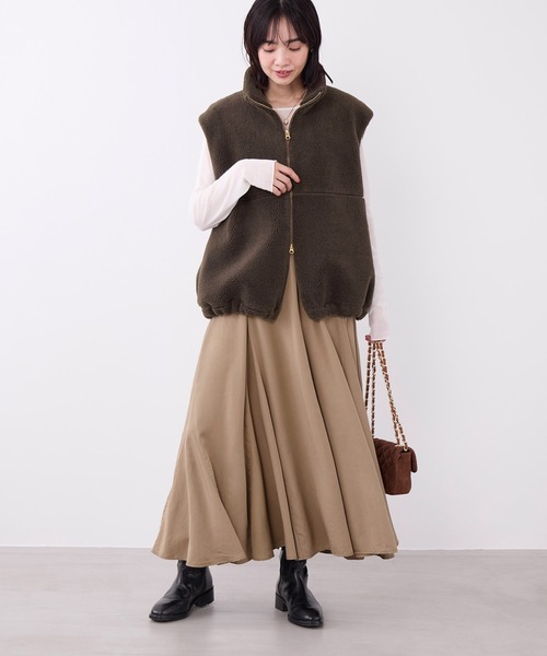 MICA&DEAL(マイカ&ディール)の「フィブリルキャミワンピース(ワンピース・レディース・チャコールグレー/ブラウン/ベージュ・FREE)」の18枚目の写真