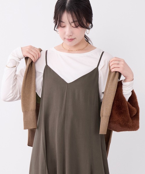 MICA&DEAL(マイカ&ディール)の「フィブリルキャミワンピース(ワンピース・レディース・チャコールグレー/ブラウン/ベージュ・FREE)」の22枚目の写真