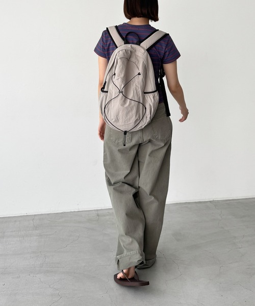 CANAL JEAN(キャナルジーン)の「Lakey Park ドローコードバックパック(バックパック/リュック・レディース・ライトグレー/ブラック/ブラウン・ONE SIZE)」の8枚目の写真