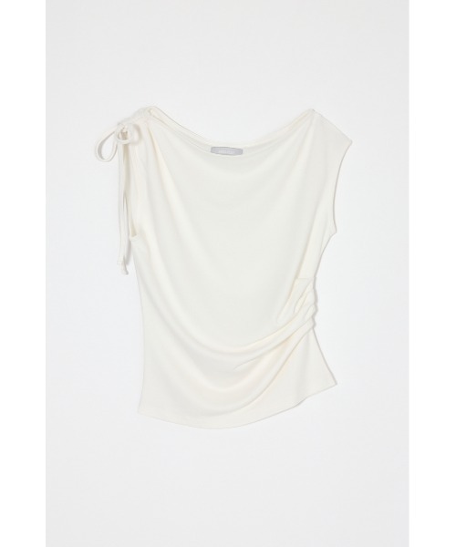 MOUSSY(マウジー)の「ASYMMETRY NECK RIBBON トップス(タンクトップ・レディース・ホワイト/レッド/ブラック・FREE)」の22枚目の写真