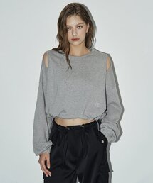 ROSEFRANTZ | Cut Out Crop MTM [Gray](スウェット)