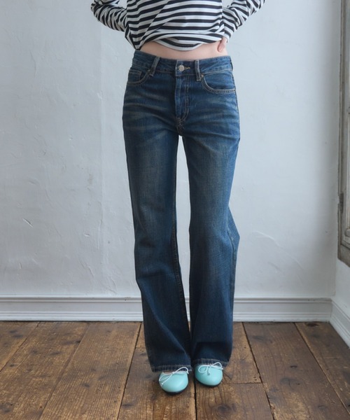 Vintage-look straight denim pants/ヴィンテージライクストレート