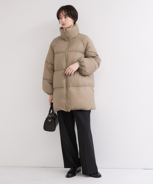 le cercle ADAM ET ROPE'(ルセルクルアダムエロペ)の「ミドル丈ダウンコート(ダウンジャケット/コート・レディース・ブラック/ベージュ・FREE)」の5枚目の写真