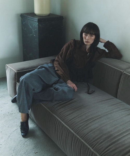 flaeu(フラユ)の「Check Wide Tuck Pants(その他パンツ・レディース・グレー/ベージュ・FREE)」の4枚目の写真