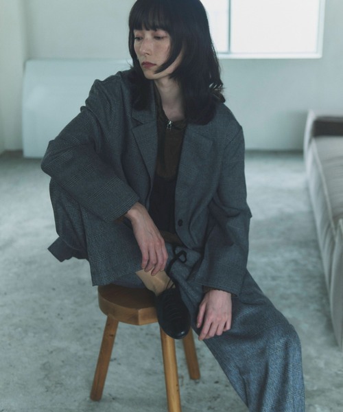 flaeu(フラユ)の「Check Wide Tuck Pants(その他パンツ・レディース・グレー/ベージュ・FREE)」の10枚目の写真