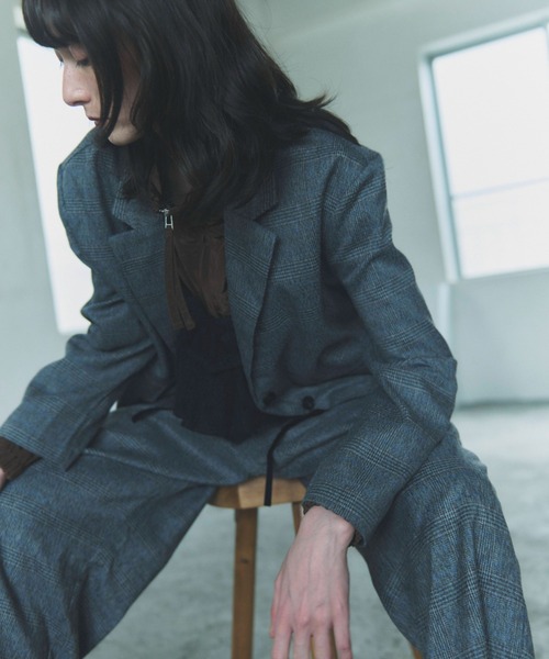 flaeu(フラユ)の「Check Wide Tuck Pants(その他パンツ・レディース・グレー/ベージュ・FREE)」の13枚目の写真