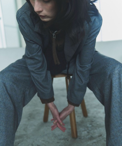 flaeu(フラユ)の「Check Wide Tuck Pants(その他パンツ・レディース・グレー/ベージュ・FREE)」の14枚目の写真