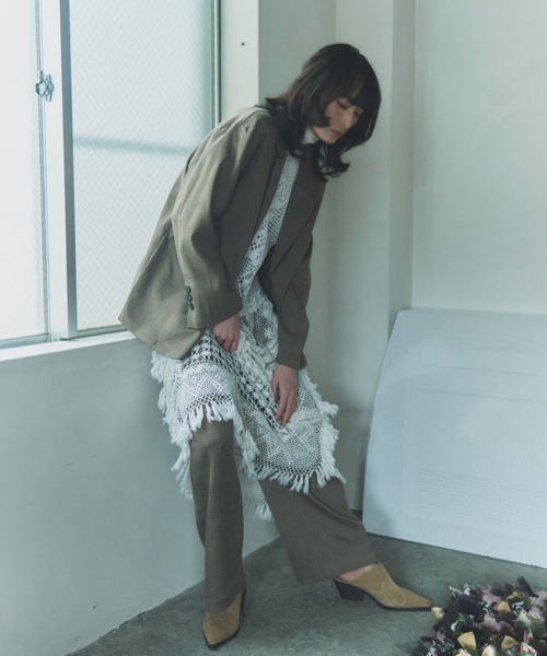 flaeu(フラユ)の「Check Wide Tuck Pants(その他パンツ・レディース・グレー/ベージュ・FREE)」の17枚目の写真