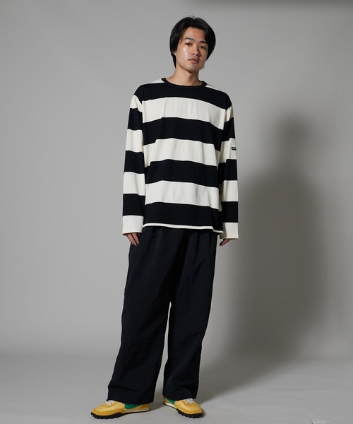 OK YESTERDAY(オッケーイエスタデイ)の「OK YESTERDAY / オーケー イエスタデイ ワイドボーダーロンT/Wide-Striped Long-Sleeve T-Shirt(Tシャツ/カットソー・メンズ・ホワイト×ネイビー/ホワイト×ブラック/ブラック×グレー・L/M)」の11枚目の写真