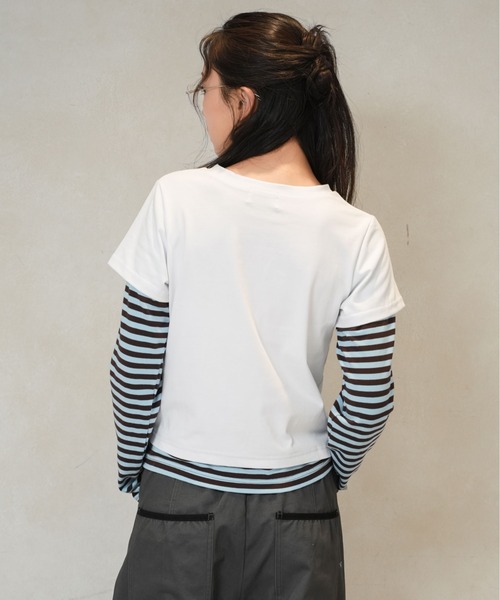 sedacle girl(セダクルガール)の「ボーダーレイヤードロンT(Tシャツ/カットソー・レディース・ブルー/ピンク/ターコイズブルー・SMALL/MEDIUM)」の19枚目の写真