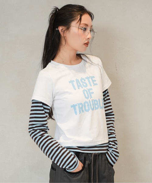 sedacle girl(セダクルガール)の「ボーダーレイヤードロンT(Tシャツ/カットソー・レディース・ブルー/ピンク/ターコイズブルー・SMALL/MEDIUM)」の20枚目の写真