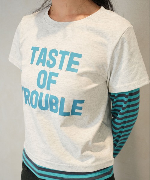 sedacle girl(セダクルガール)の「ボーダーレイヤードロンT(Tシャツ/カットソー・レディース・ブルー/ピンク/ターコイズブルー・SMALL/MEDIUM)」の17枚目の写真