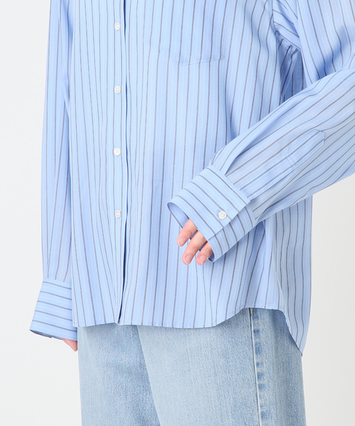IENA(イエナ)の「キュプラストライプシャツ(シャツ/ブラウス・レディース・ブラウン/ブルー・FREE)」の19枚目の写真