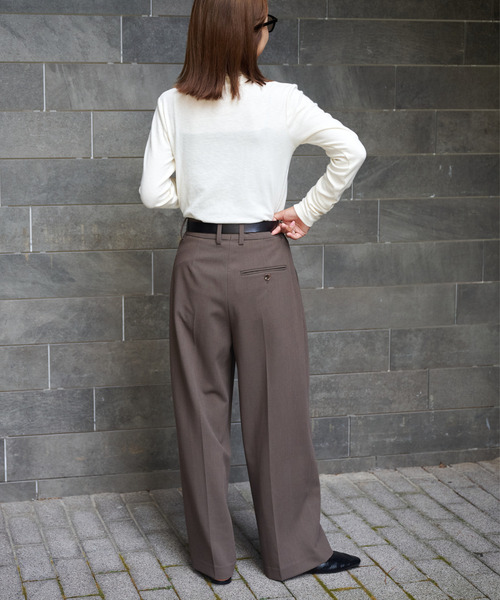 OUTDOOR PRODUCTS（アウトドアプロダクツ）の「スラブジャージータートルネック（Tシャツ/カットソー・レディース・ホワイト/チャコールグレー・FREE）」の22枚目の写真
