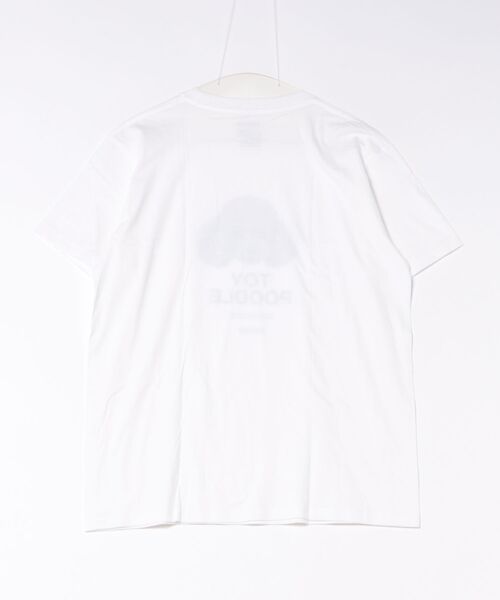 Moftique（モフティック）の「Moftique（モフティック） エントリーモデル 半袖Tシャツ アニマル トイプードル ブラック 犬 ドッグ ペット インクジェットプリント 褪せ感 4.0オンス 薄手 トップス カットソー 夏 カジュアル メンズ レディース ユニセックス（Tシャツ/カットソー・メンズ・ホワイト・M/XL）」の2枚目の写真