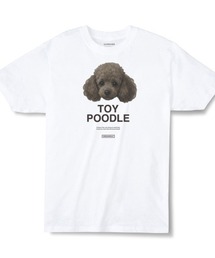 Moftique | Moftique（モフティック） エントリーモデル 半袖Tシャツ アニマル トイプードル ブラック 犬 ドッグ ペット インクジェットプリント 褪せ感 4.0オンス 薄手 トップス カットソー 夏 カジュアル メンズ レディース ユニセックス(Tシャツ/カットソー)
