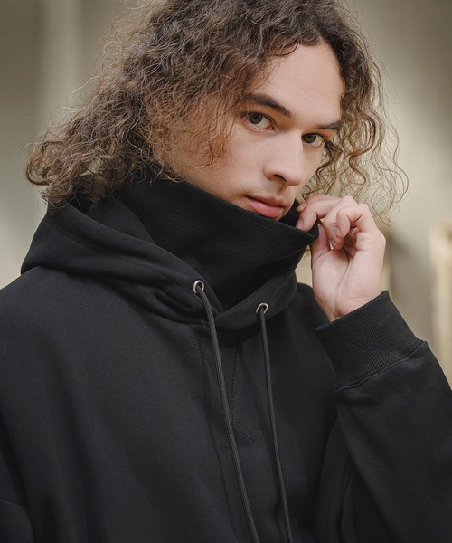 CAMBIO(カンビオ)の「mpa4234- High Neck Hoodie Sweat ハイネックパーカー(A77026cmb)(パーカー・メンズ・ブラウン系その他/ミックスグレー/ブラック/ライトベージュ・L/M/S)」の15枚目の写真