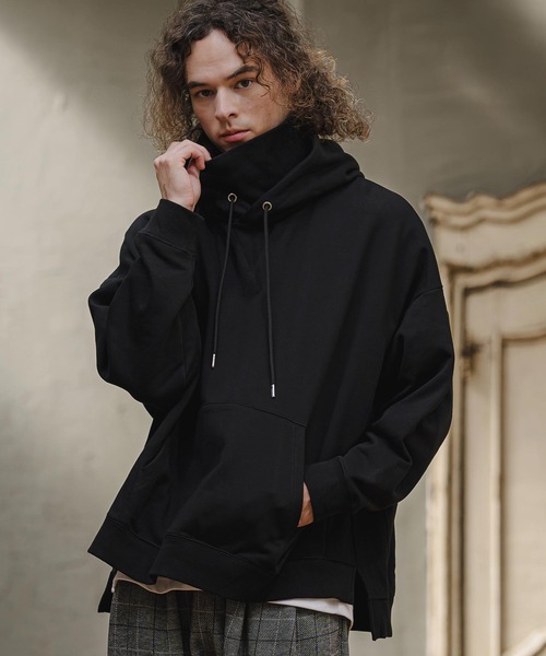 CAMBIO(カンビオ)の「mpa4234- High Neck Hoodie Sweat ハイネックパーカー(A77026cmb)(パーカー・メンズ・ブラウン系その他/ミックスグレー/ブラック/ライトベージュ・L/M/S)」の16枚目の写真