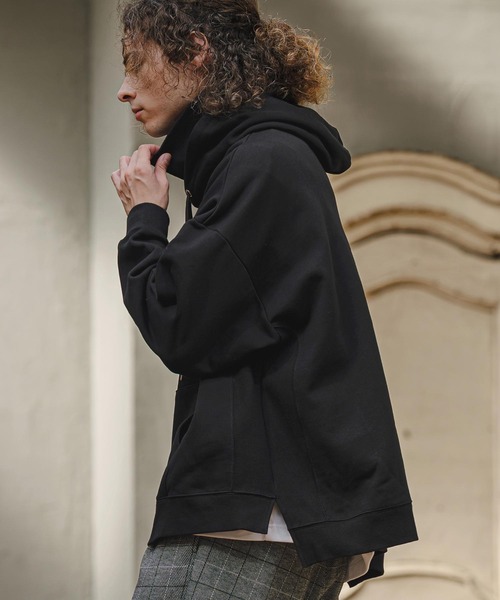 CAMBIO(カンビオ)の「mpa4234- High Neck Hoodie Sweat ハイネックパーカー(A77026cmb)(パーカー・メンズ・ブラウン系その他/ミックスグレー/ブラック/ライトベージュ・L/M/S)」の17枚目の写真