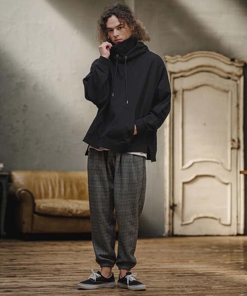 CAMBIO(カンビオ)の「mpa4234- High Neck Hoodie Sweat ハイネックパーカー(A77026cmb)(パーカー・メンズ・ブラウン系その他/ミックスグレー/ブラック/ライトベージュ・L/M/S)」の19枚目の写真