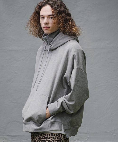 CAMBIO(カンビオ)の「mpa4234- High Neck Hoodie Sweat ハイネックパーカー(A77026cmb)(パーカー・メンズ・ブラウン系その他/ミックスグレー/ブラック/ライトベージュ・L/M/S)」の20枚目の写真