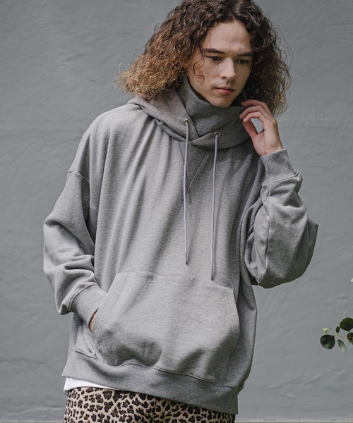 CAMBIO(カンビオ)の「mpa4234- High Neck Hoodie Sweat ハイネックパーカー(A77026cmb)(パーカー・メンズ・ブラウン系その他/ミックスグレー/ブラック/ライトベージュ・L/M/S)」の21枚目の写真