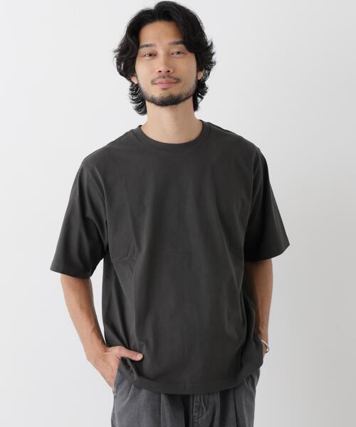 NANO universe(ナノユニバース)の「微起毛クロップドTシャツ 半袖(Tシャツ/カットソー・メンズ・スミクロ/ホワイト/カーキ・M/L/S)」の18枚目の写真