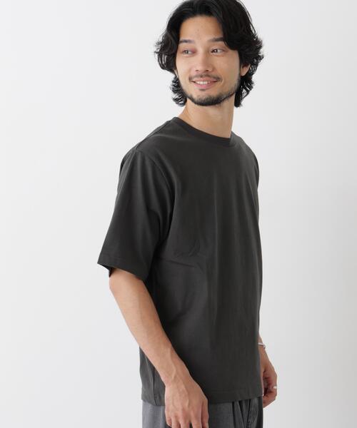 NANO universe(ナノユニバース)の「微起毛クロップドTシャツ 半袖(Tシャツ/カットソー・メンズ・スミクロ/ホワイト/カーキ・M/L/S)」の19枚目の写真