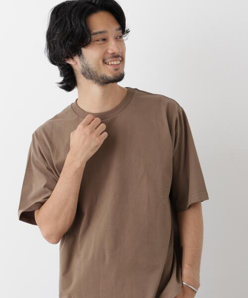 NANO universe(ナノユニバース)の「微起毛クロップドTシャツ 半袖(Tシャツ/カットソー・メンズ・スミクロ/ホワイト/カーキ・M/L/S)」の12枚目の写真