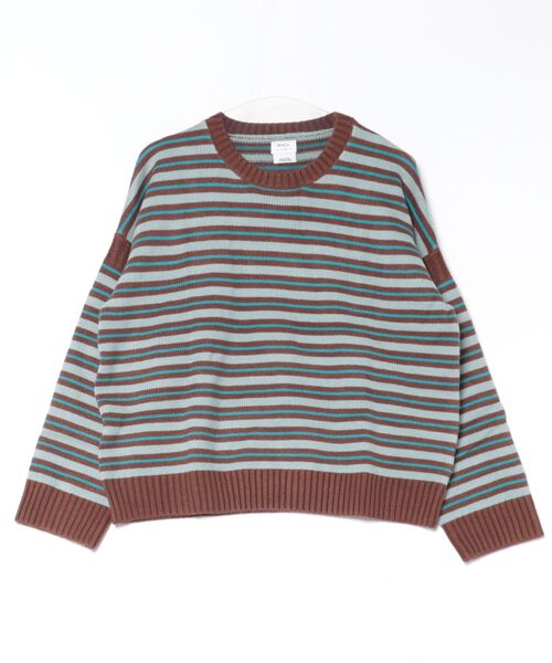 RVCA(ルーカ)の「RVCA ウィメンズ FRONTIER LS SWEATER セーター 【2026年秋冬モデル】(ニット/セーター・レディース・ブルー系その他・MEDIUM/SMALL/X-SMALL)」の1枚目の写真