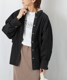 LC/LLL コクーンドルマンチュニック/デニムオーバーシャツ