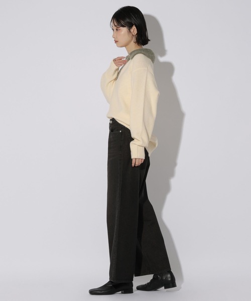 LAKOLE（ラコレ）の「バイカラースキッパーニットプルオーバー / 855388（ニット/セーター・レディース・アイボリー/グレー/ブラウン・FREE）」の15枚目の写真