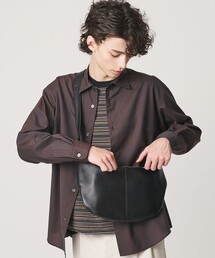 レザー ムーン ショルダー バッグ
